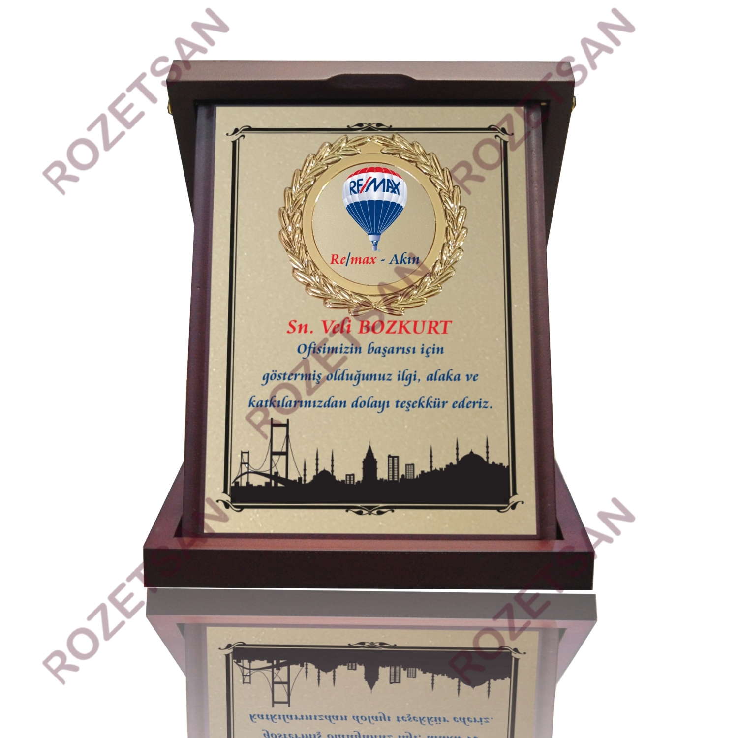 İstanbul Silüeti Ahşap Plaket